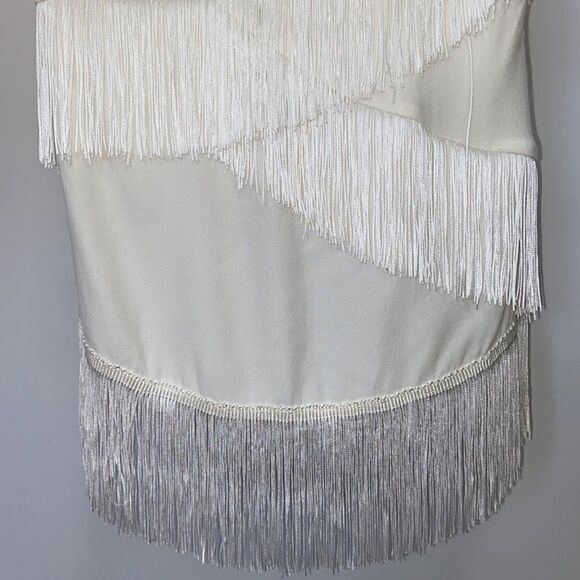 Joie Dress “Amiyah” White Flapper Fringe So Gatsby NWT 8 - Picture 8 of 9